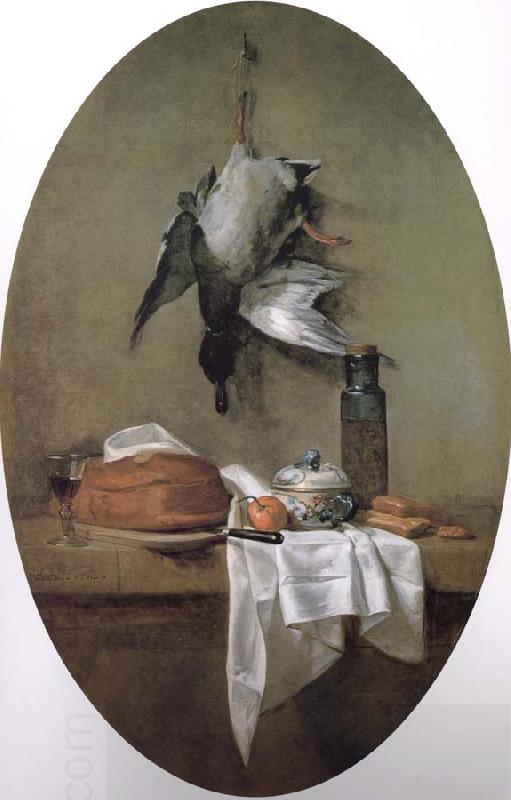 Jean Baptiste Simeon Chardin Duck bowl and olive oil China oil painting art
